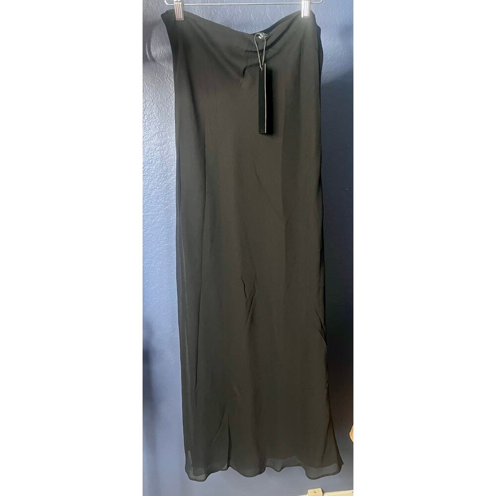 Lioness Australia Devon Long Maxi Skirt Licorice Black Chiffon semi sheer Sm NWT - Picture 5 of 6